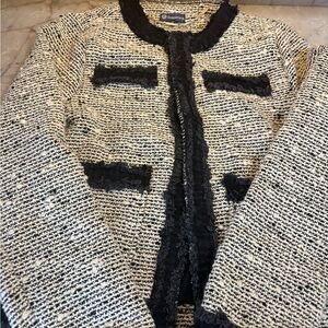 Democracy Black and White Tweed Blazer